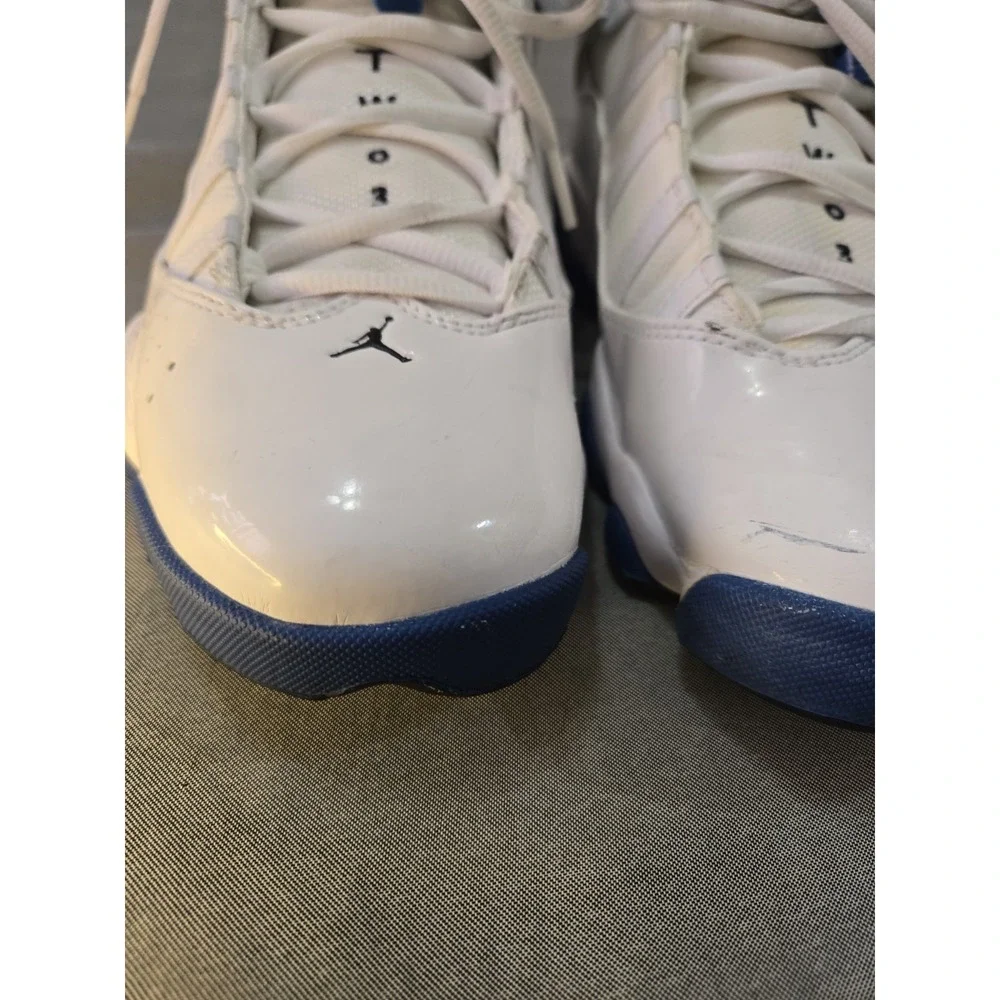 Jordan 6 Rings White/Dark Marina Blue/Black Men's Mid Top Lace Up 322992-114